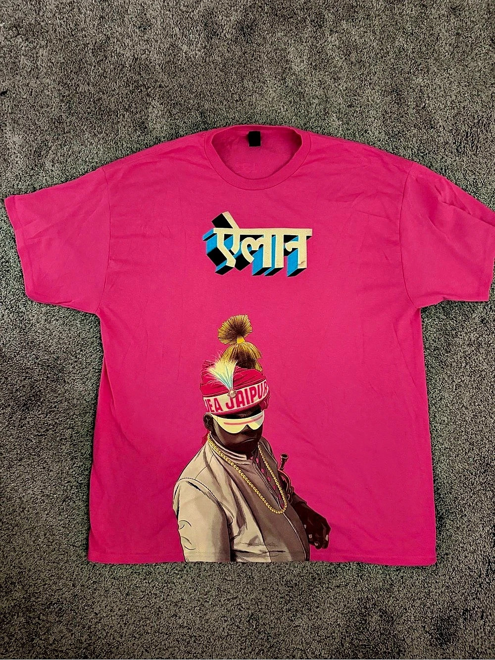 Gorillaz The Mountain Tour Jaipur Graphic T-Shirt Pink